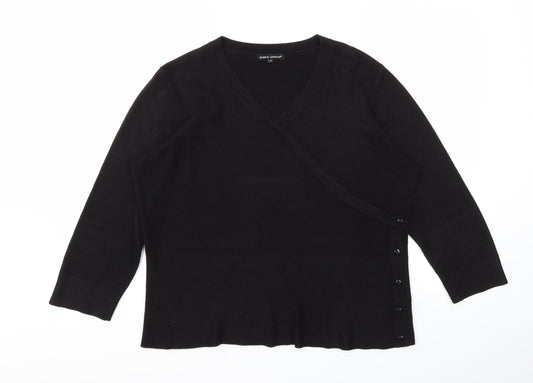 Debbie Morgan Womens Black   Pullover Jumper Size L