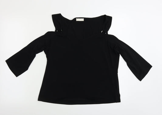 Preloved For Woman  Womens Black   Basic Blouse Size 14 - Front