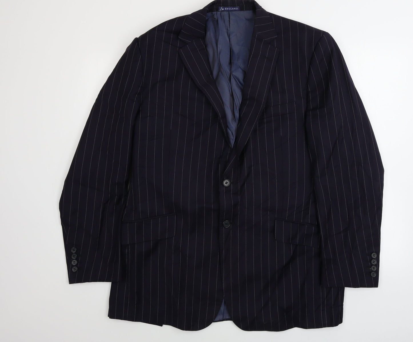 SW England  Mens Blue Striped  Jacket Blazer Size 42