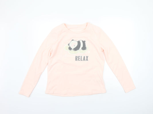 George Womens Pink Solid  Top Pyjama Top Size 10  - Relax