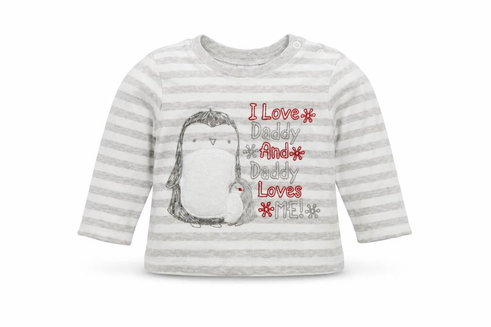 F&F Boys Grey Striped  Pullover Jumper Size 3-6 Months