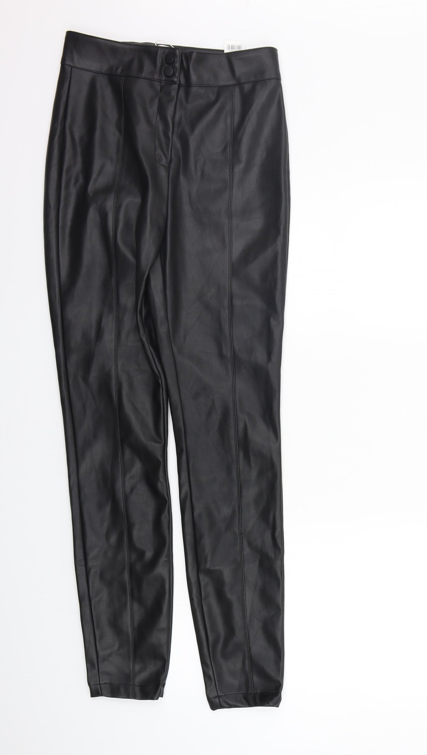 Reversed Womens Black   Jegging Trousers Size 8 L31 in