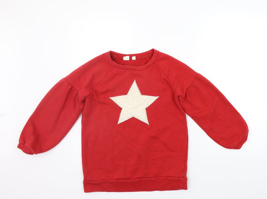 Gap Girls Red   Pullover Jumper Size L  - STAR