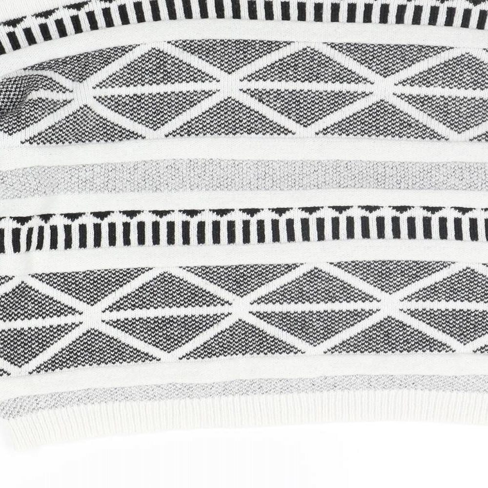 F&F Womens White Geometric  Pullover Jumper Size 14