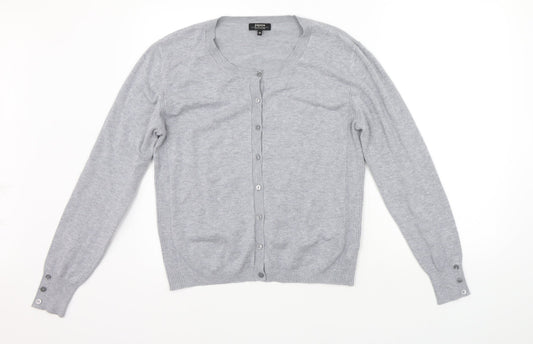 Papaya Womens Grey   Cardigan Jumper Size 16