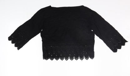 Boohoo Womens Black   Basic T-Shirt Size 10
