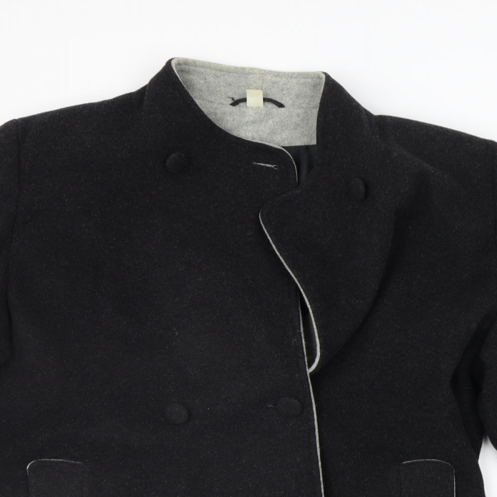 Preworn Womens Grey   Trench Coat Coat Size 16