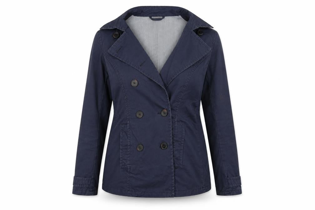 H&M Womens Blue   Overcoat Coat Size 8