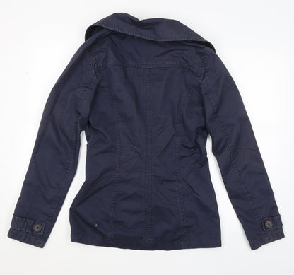 H&M Womens Blue   Overcoat Coat Size 8