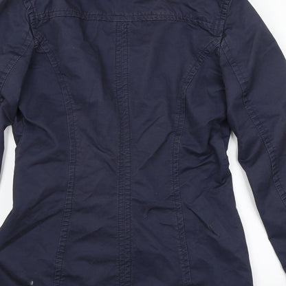 H&M Womens Blue   Overcoat Coat Size 8
