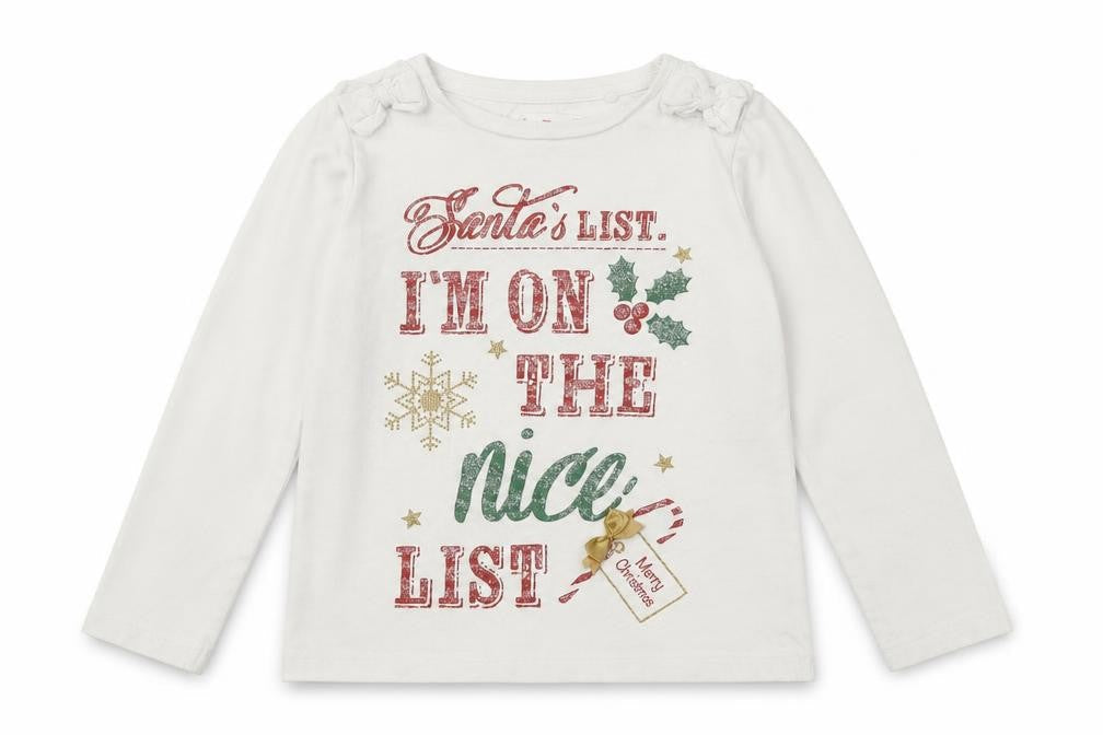 TU Girls White   Basic T-Shirt Size 7 Years  - Santa's List