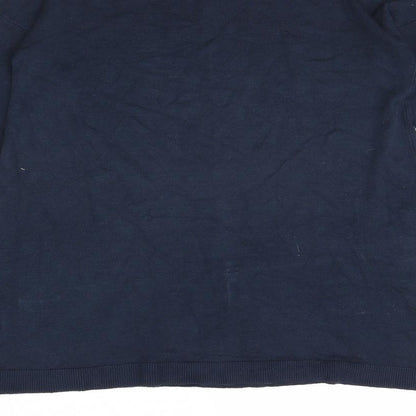 Brand and care label for Atmosphere women’s blue jumper, size UK 10