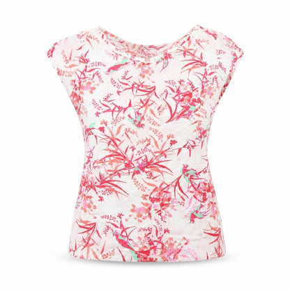 Dorothy Perkins Womens White Geometric  Basic T-Shirt Size 8