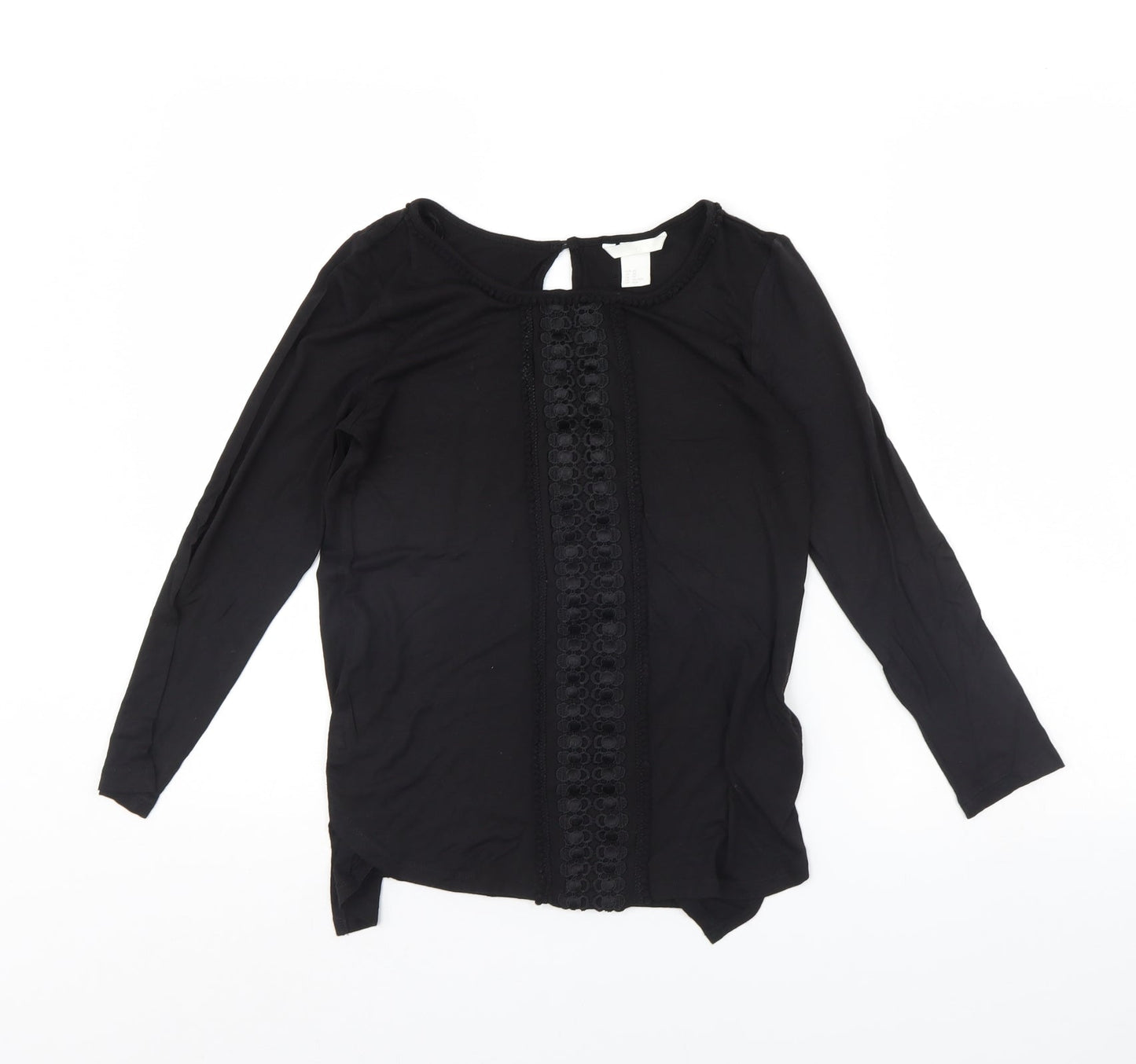 H&M Womens Black   Basic Blouse Size XS