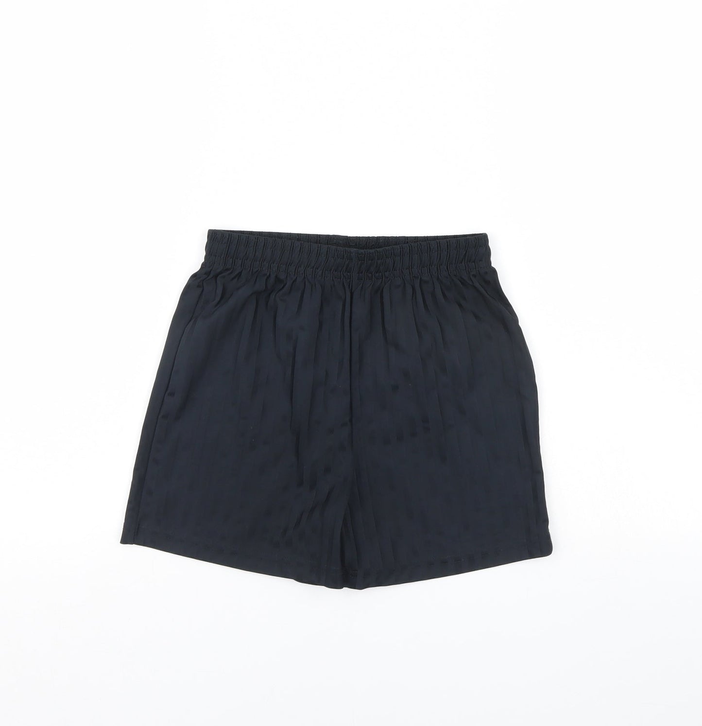 m&s Boys Black Striped  Sweat Shorts Size 7 Years