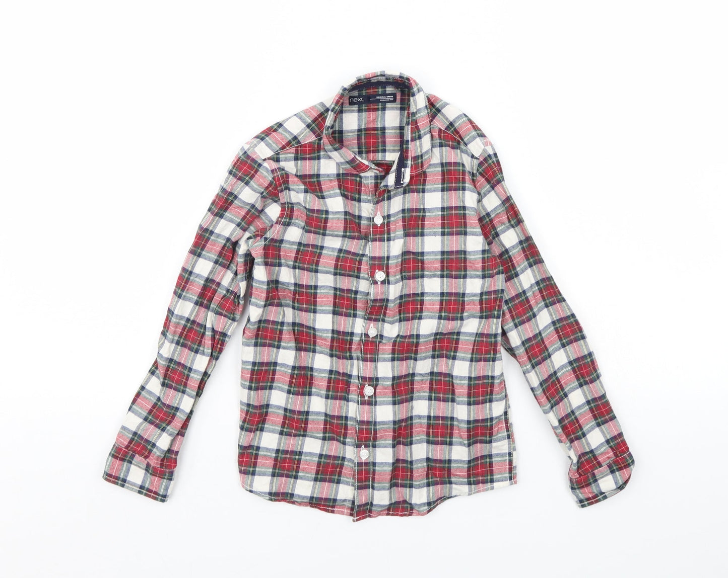 NEXT Boys Red Check  Basic Button-Up Size 5 Years