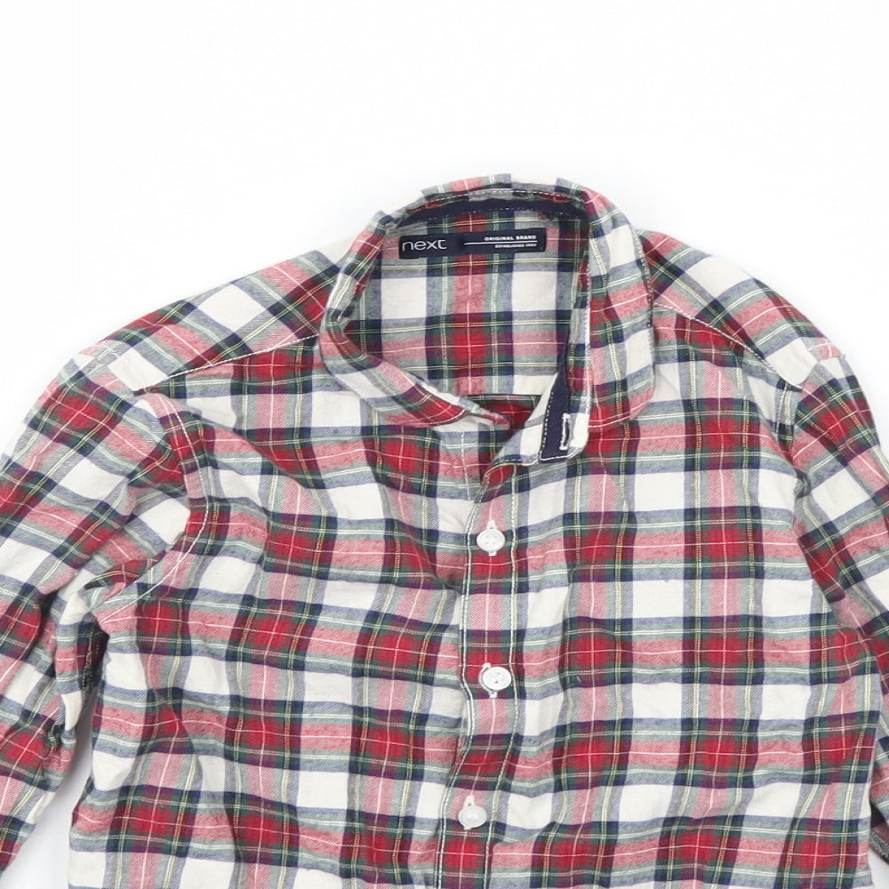 NEXT Boys Red Check  Basic Button-Up Size 5 Years