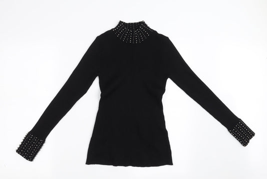 New Look Womens Black   Pullover Hoodie Size 12