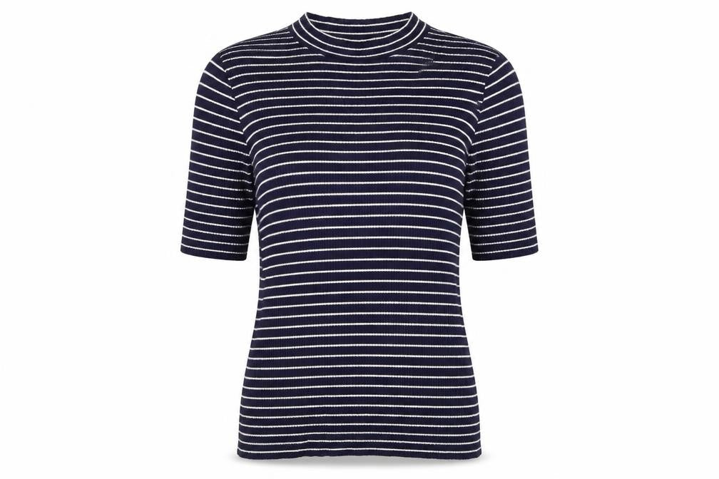 F&F Womens Blue Striped  Pullover Sweatshirt Size 12