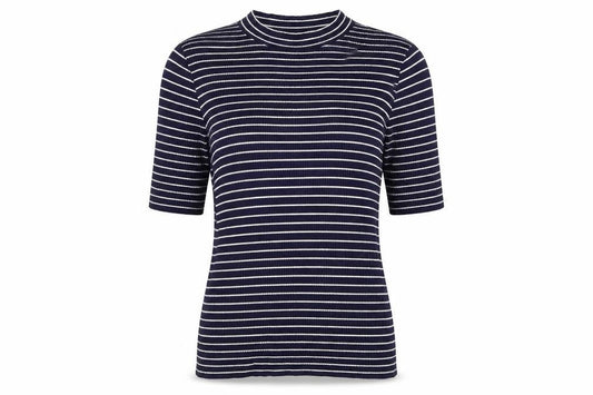 F&F Womens Blue Striped  Pullover Sweatshirt Size 12