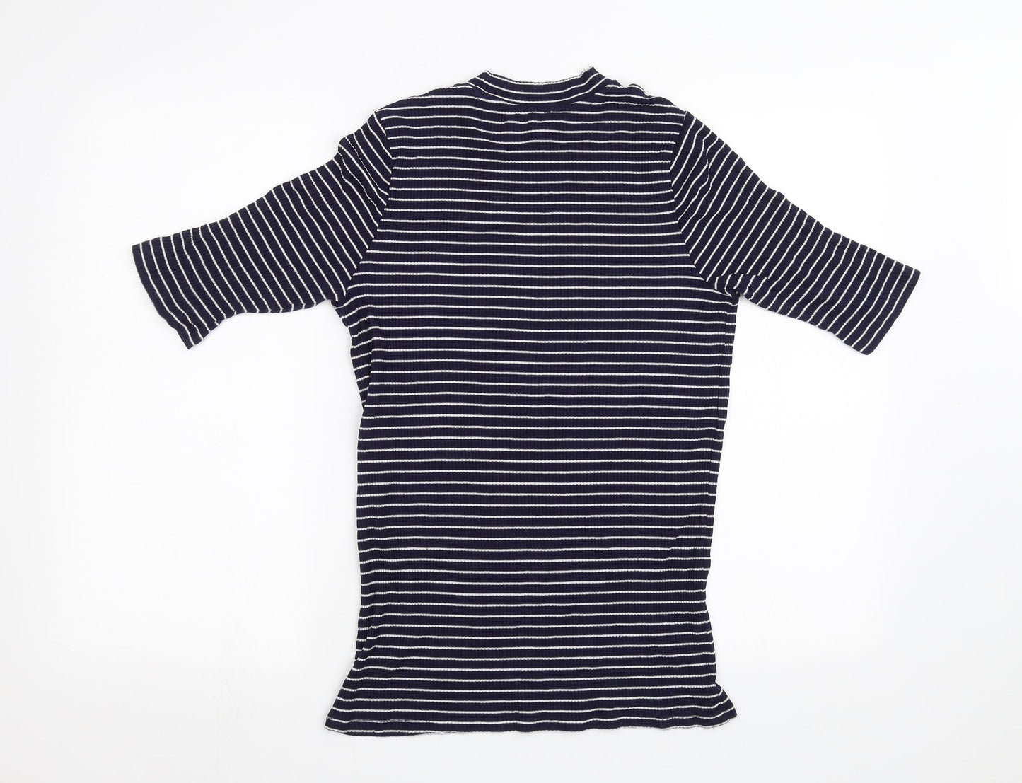 F&F Womens Blue Striped  Pullover Sweatshirt Size 12