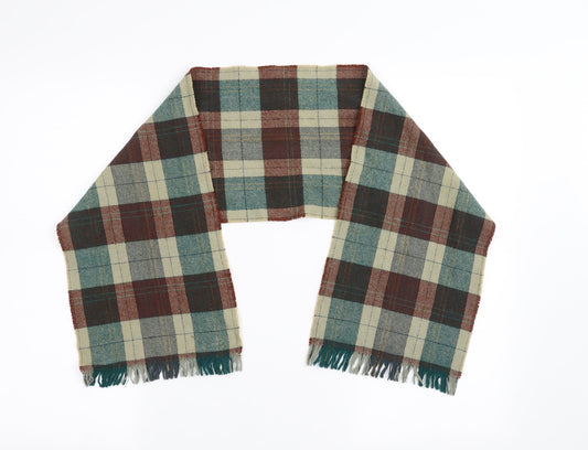 Preworn Boys Brown Check  Scarf  One Size