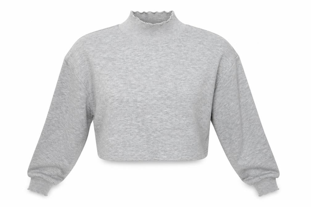 Boohoo Womens Grey   Pullover Sweatshirt Size 12  - cropped jumper