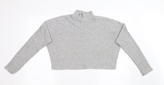 Topshop Womens Grey  Knit Pullover Sweatshirt Size 10