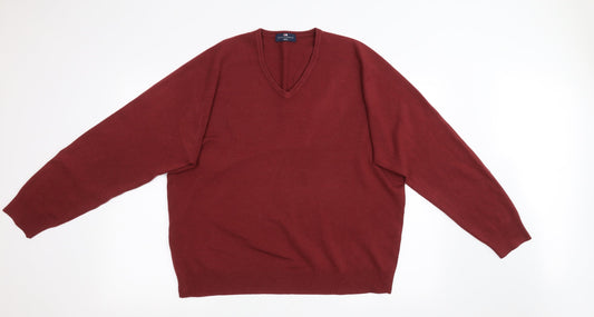 Mark Shale Mens Red  Knit Pullover Sweatshirt Size 2XL
