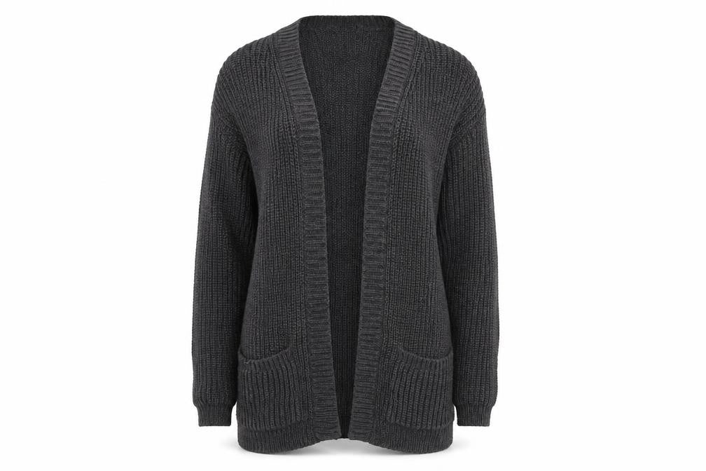 ESMARA Womens Grey  Knit Cardigan Jumper Size 12