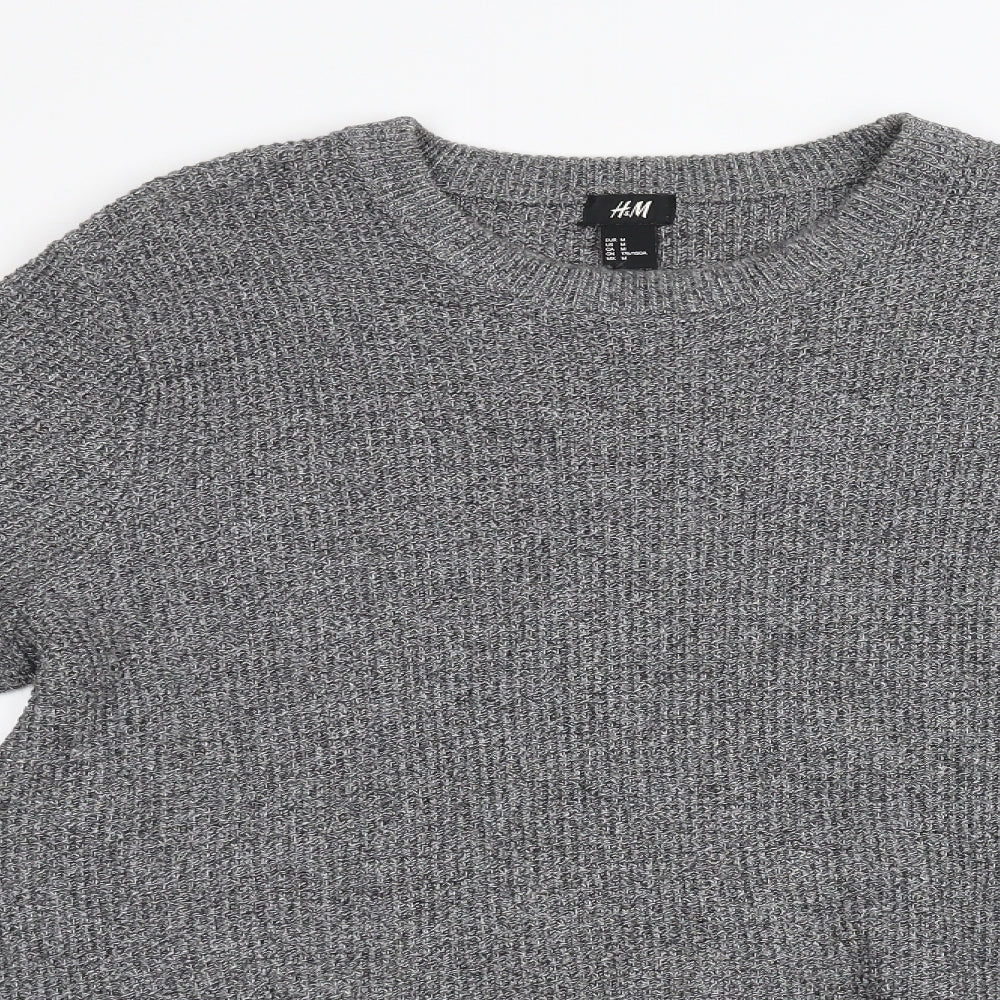H&M Mens Grey   Pullover Sweatshirt Size L
