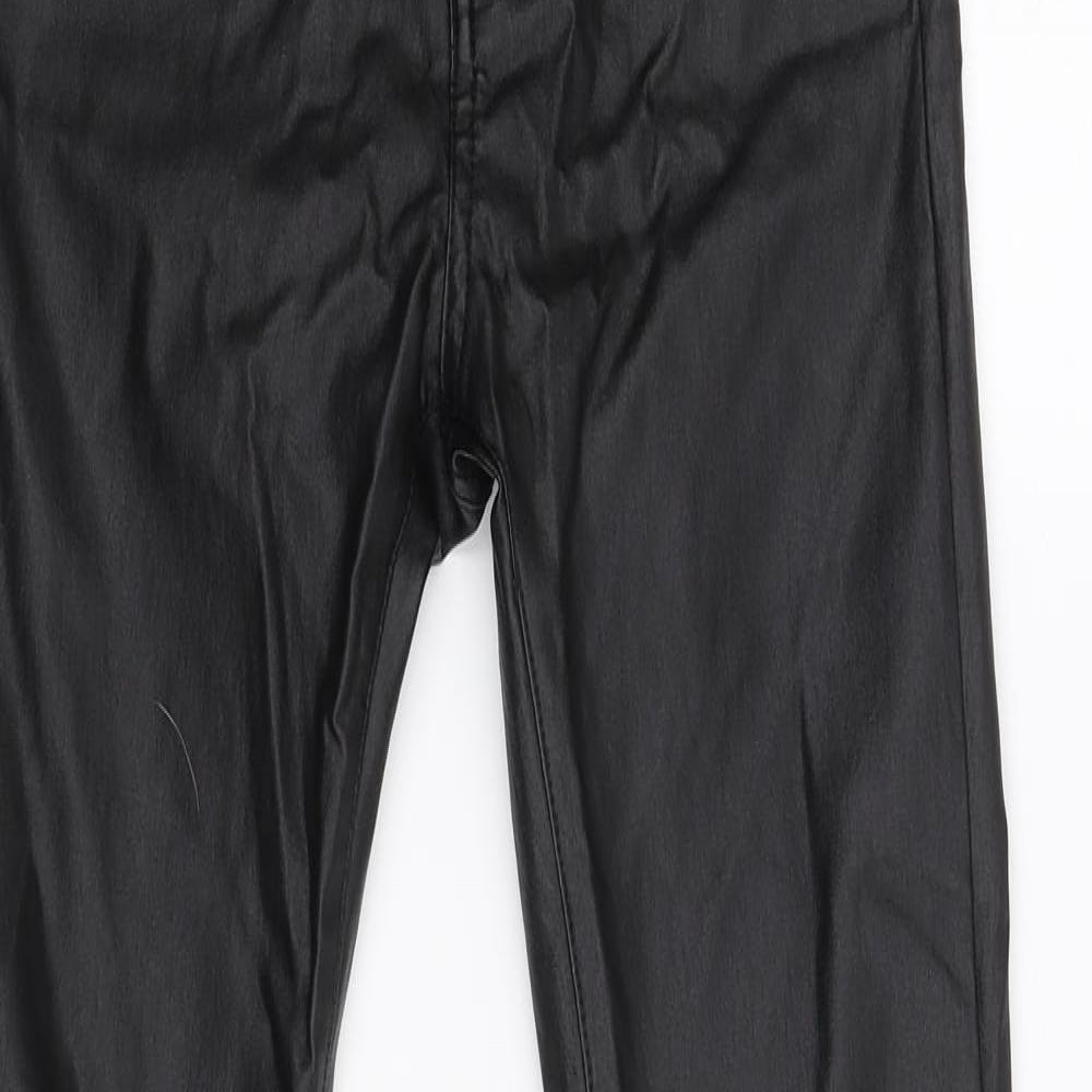 Gold SK Womens Black  Latex Skinny Jeans Size S L28 in