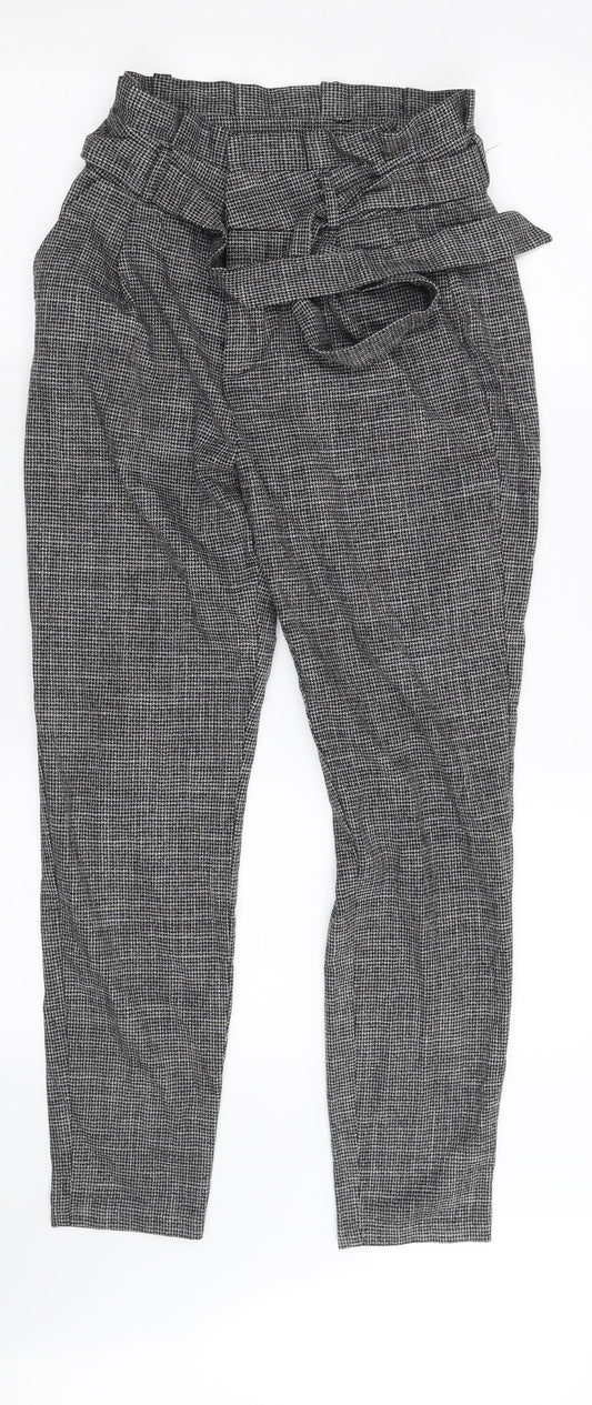 VERO MODA Womens Black Check  Trousers  Size XS L28 in
