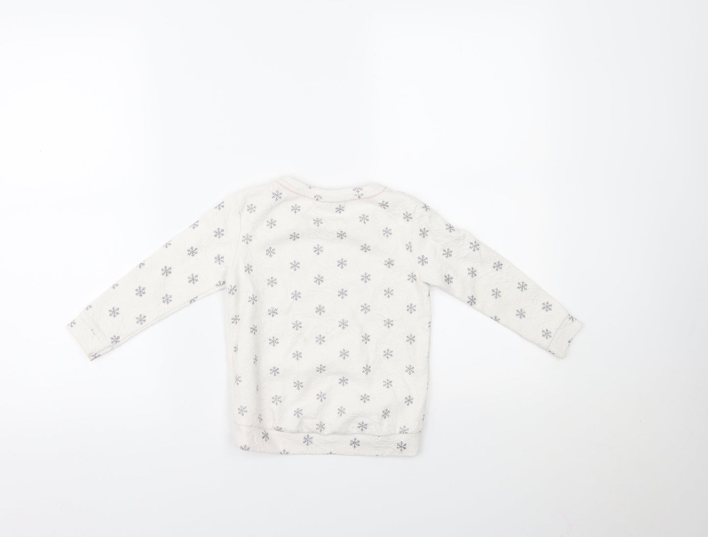 Matalan Girls White   Pullover Jumper Size 3 Years