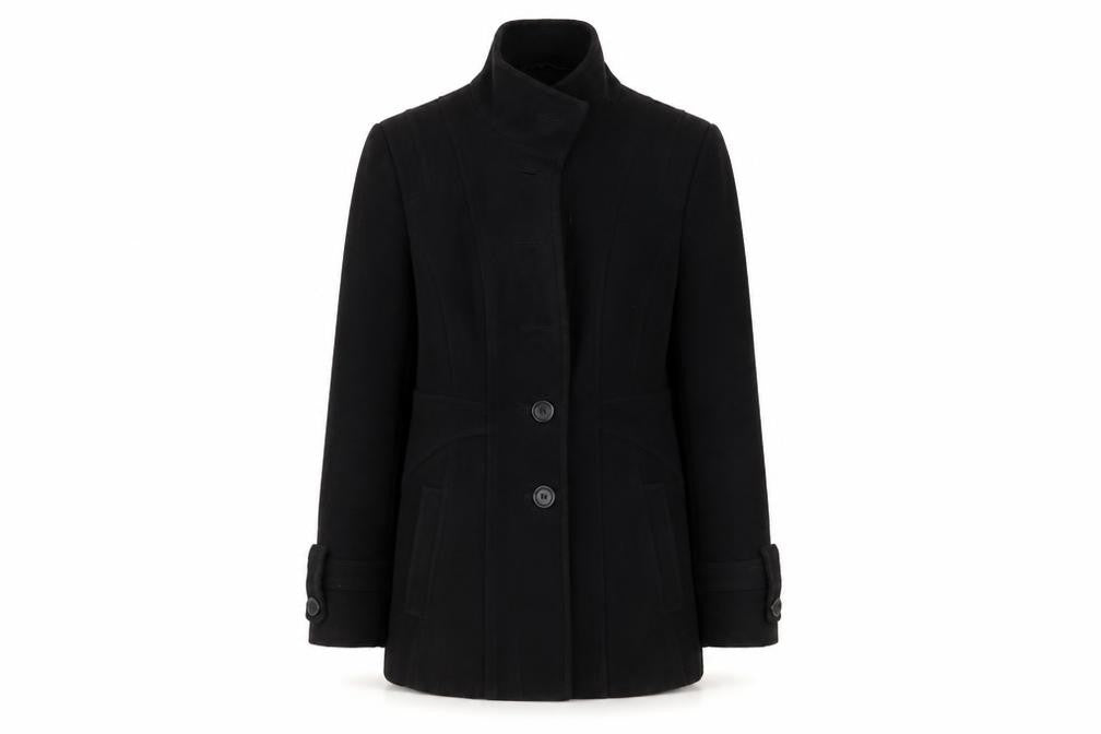 Autonomy Womens Black   Overcoat Coat Size 10