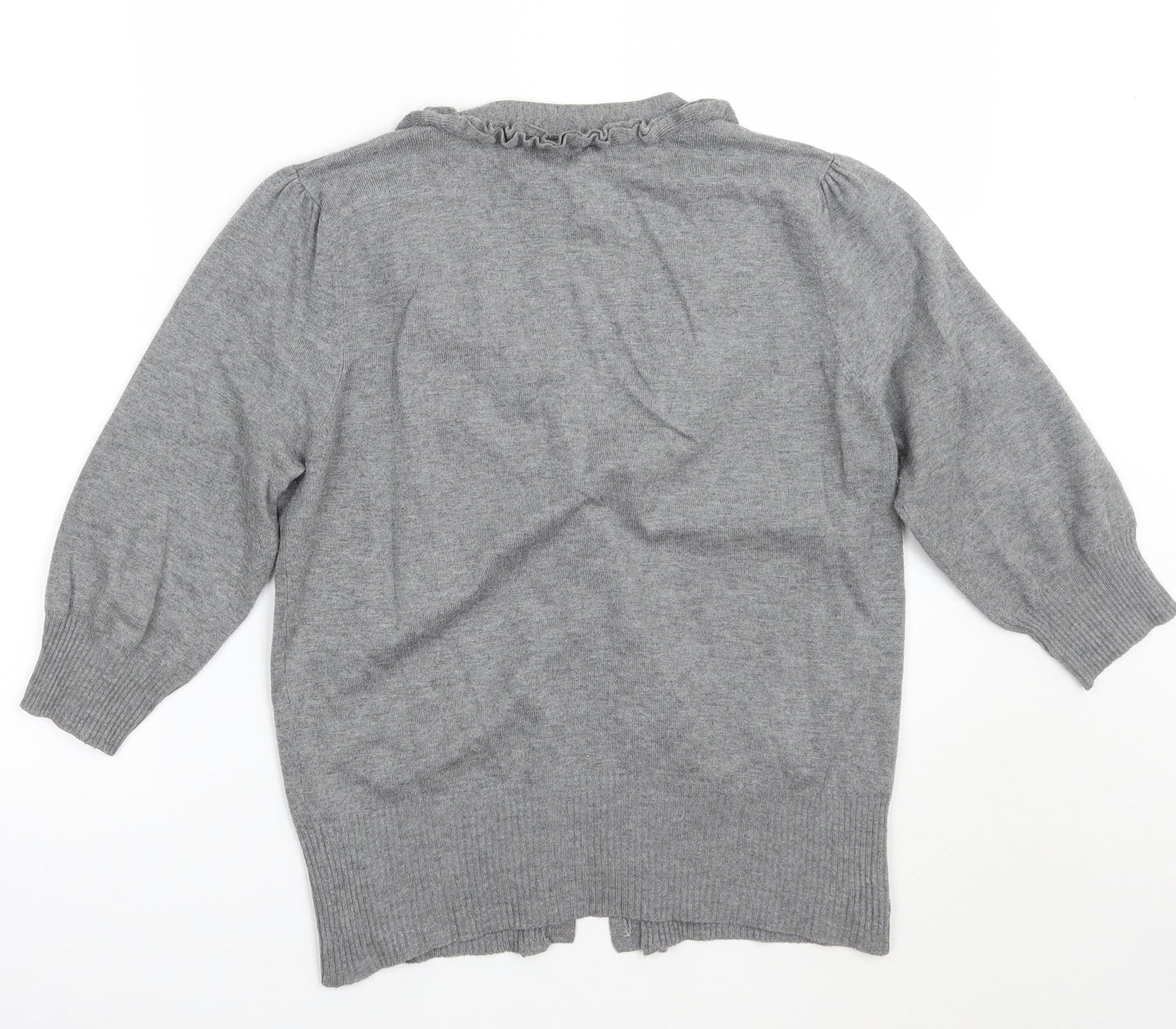 //text.. Womens Grey   Cardigan Jumper Size L