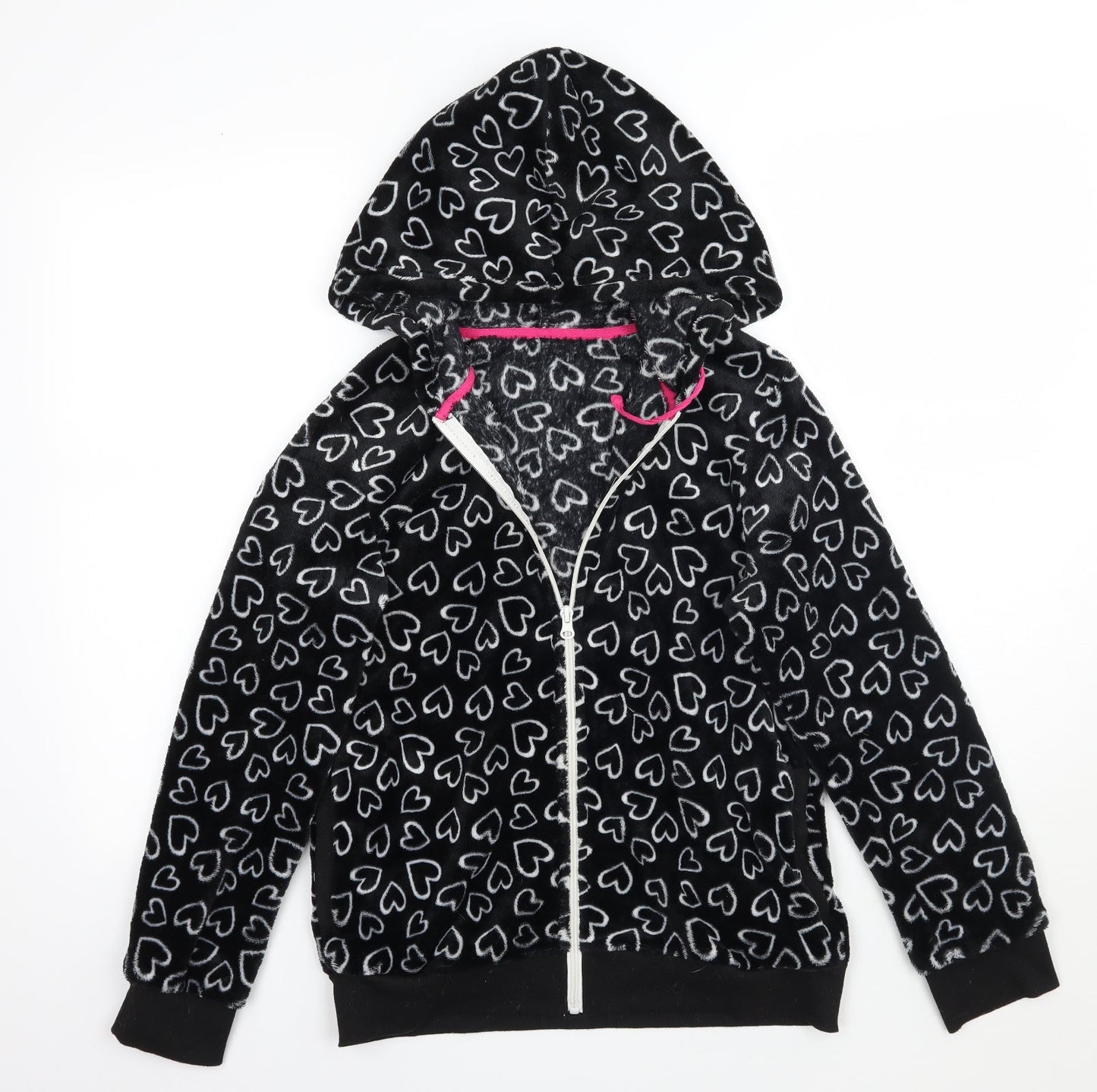 Preworn Womens Black Geometric  Jacket Coatigan Size S