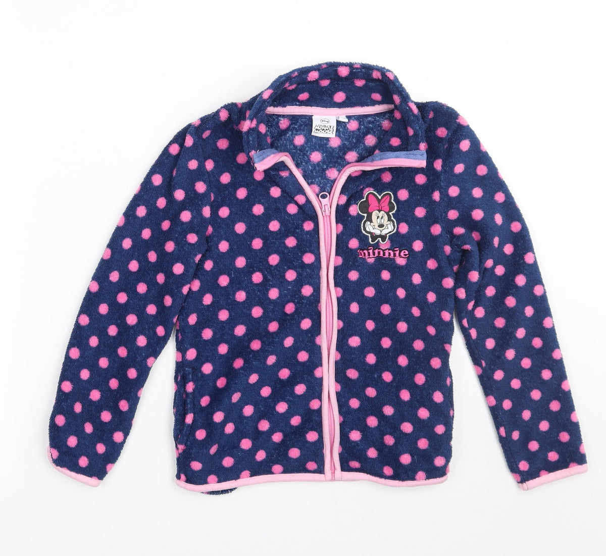 Disney Girls Blue Polka Dot  Jacket Coatigan Size 8 Years