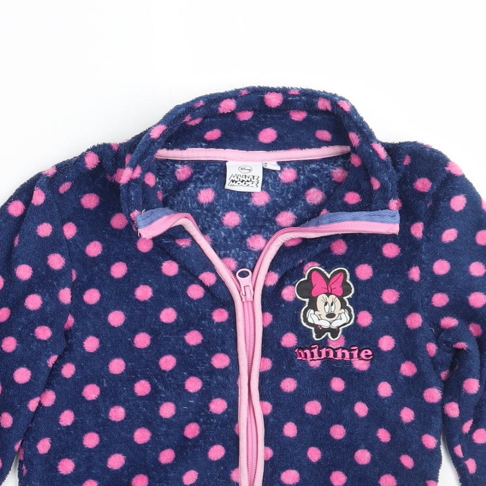 Disney Girls Blue Polka Dot  Jacket Coatigan Size 8 Years