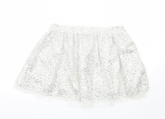 limited collection Girls Silver   A-Line Skirt Size 13 Years
