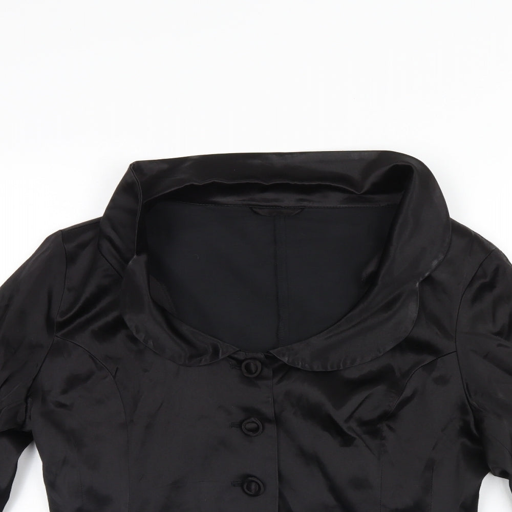 Preworn Womens Black   Basic Button-Up Size 14