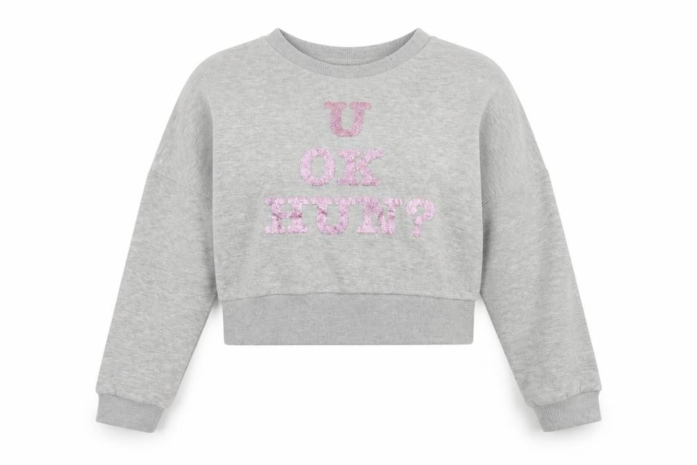 Outrage Womens Grey   Pullover Sweatshirt Size M  - cropped