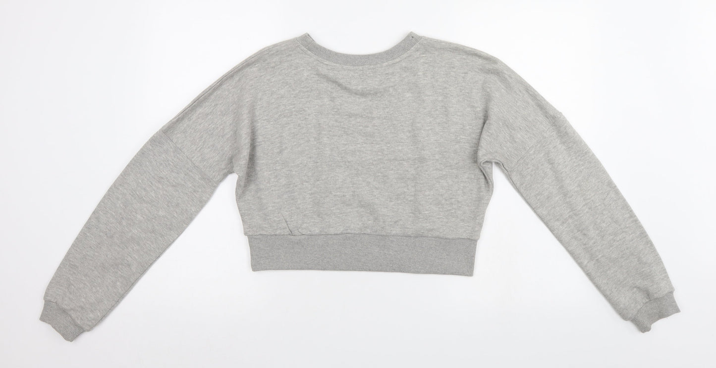 Outrage Womens Grey   Pullover Sweatshirt Size M  - cropped