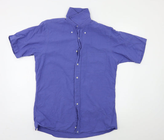 Grant Thomas Mens Blue    Button-Up Size 15.5