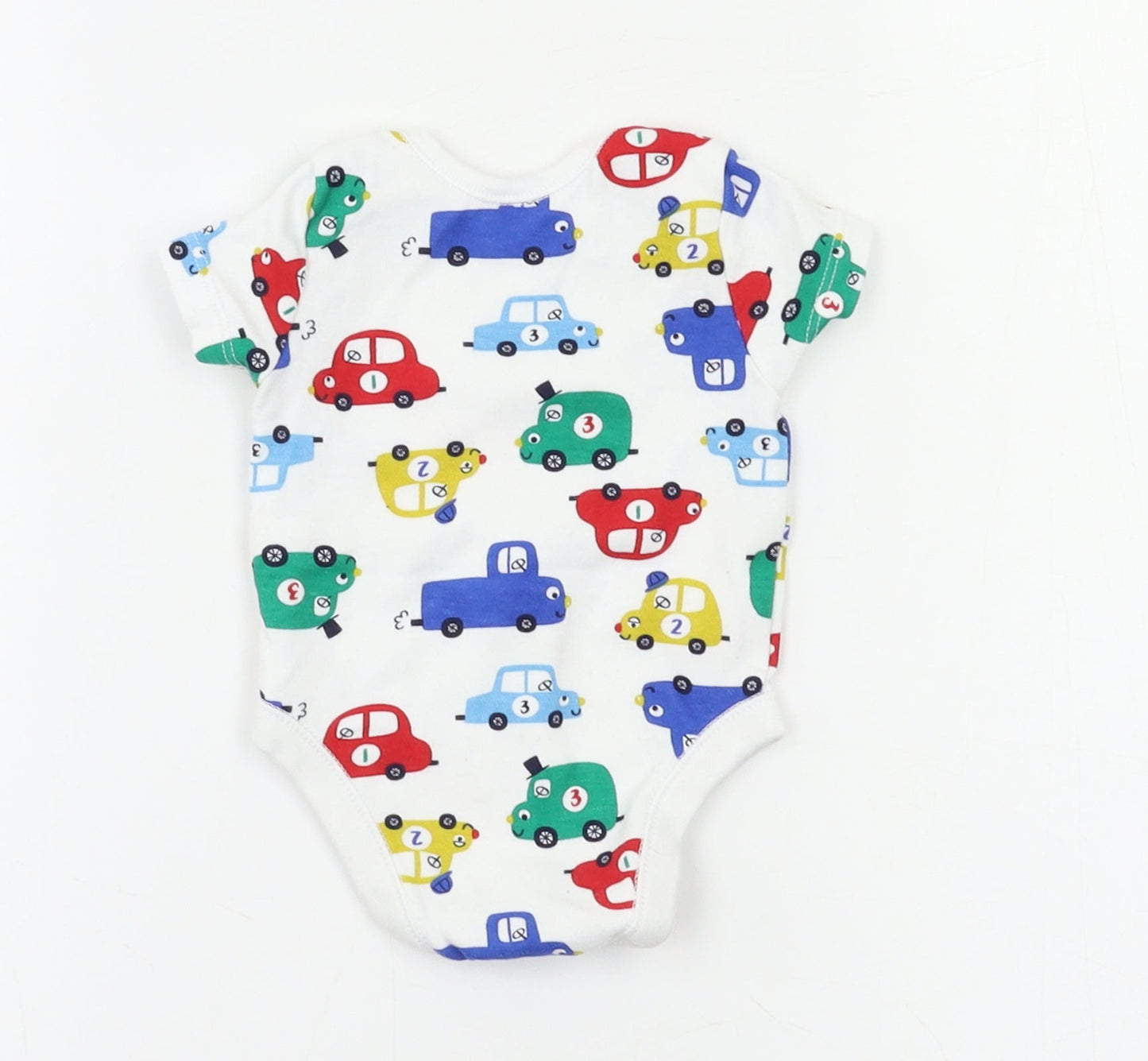 Pep&Co Baby White Geometric  Babygrow One-Piece Size 0-3 Months