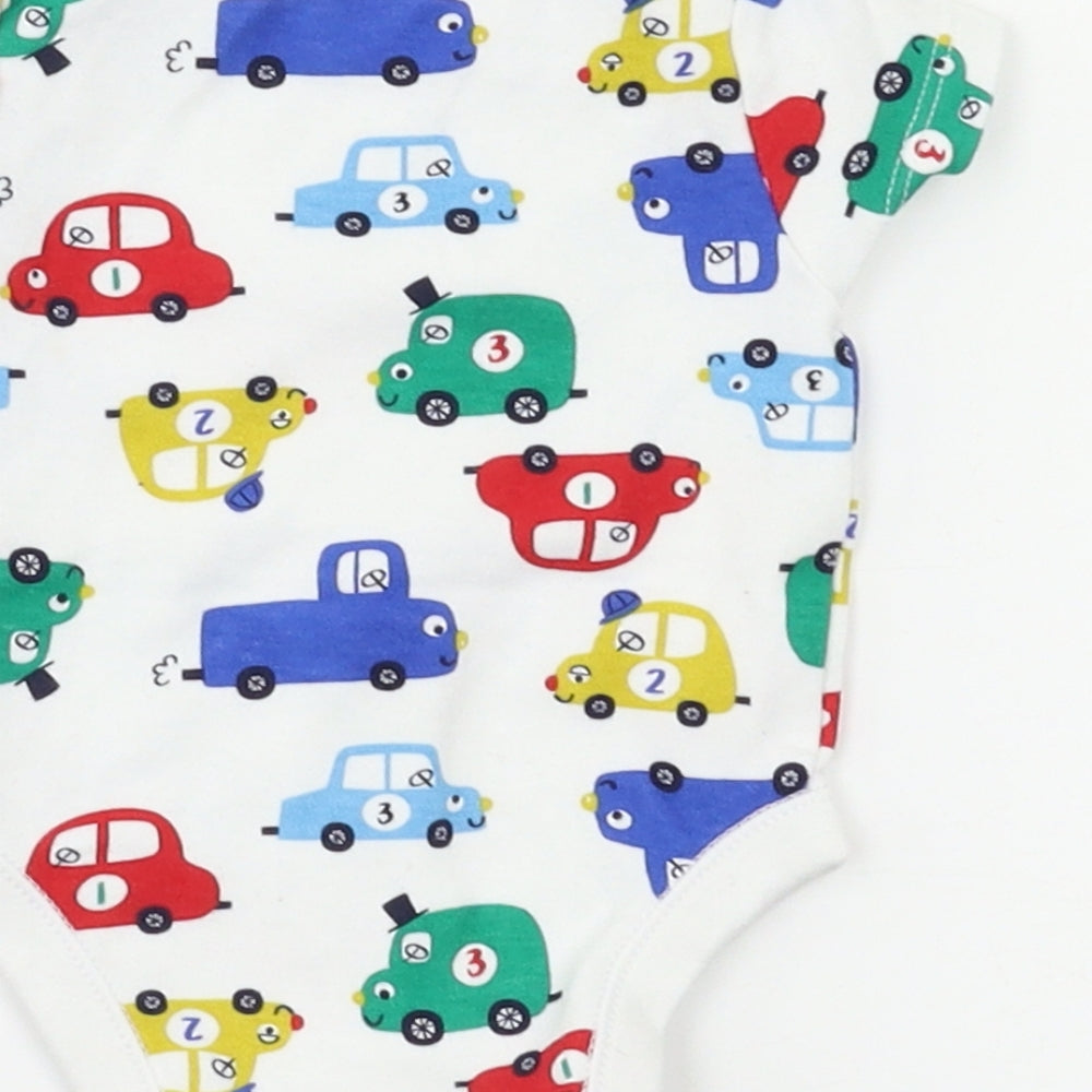 Pep&Co Baby White Geometric  Babygrow One-Piece Size 0-3 Months