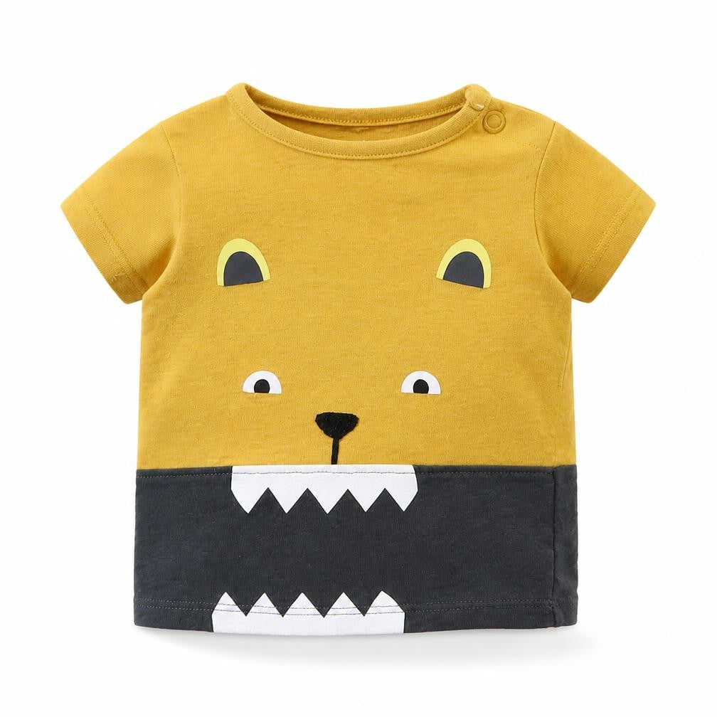 F&F Baby Yellow   Basic T-Shirt Size 0-3 Months  - Monster
