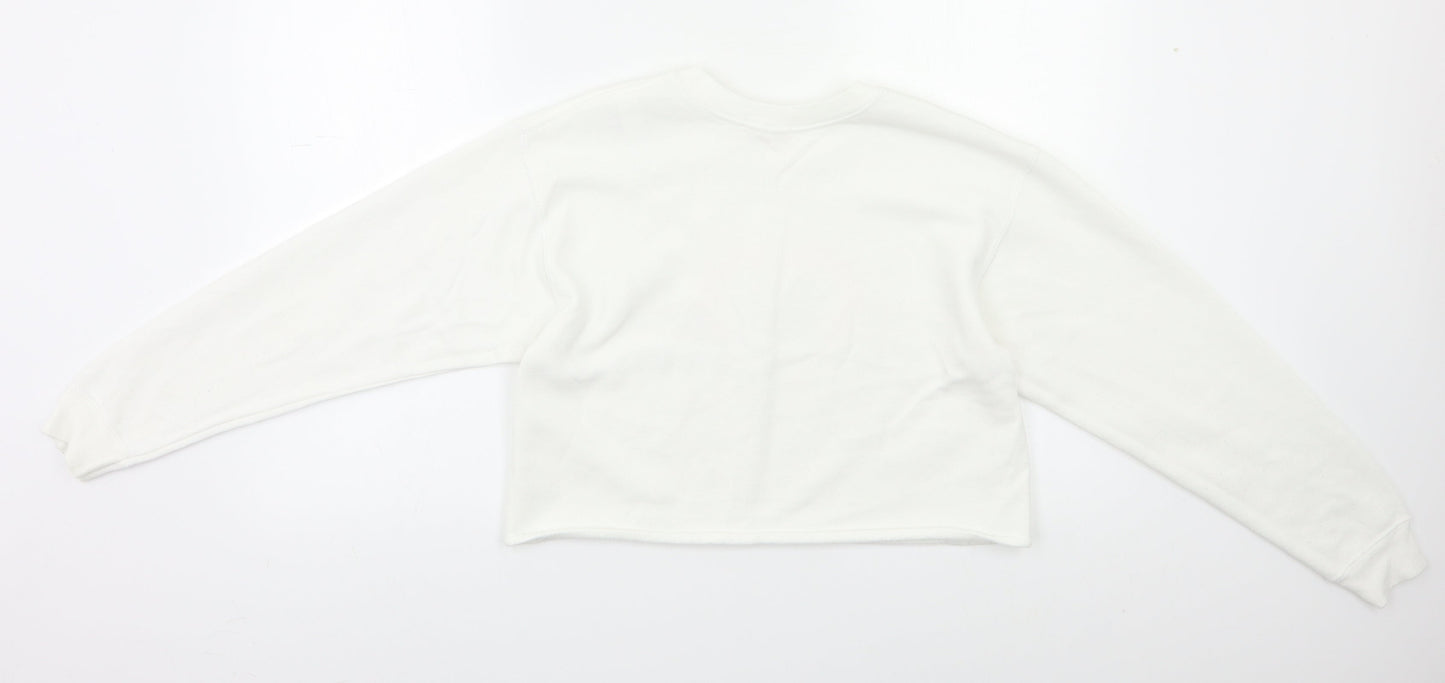 Lipsy Girls White   Pullover Sweatshirt Size 11 Years