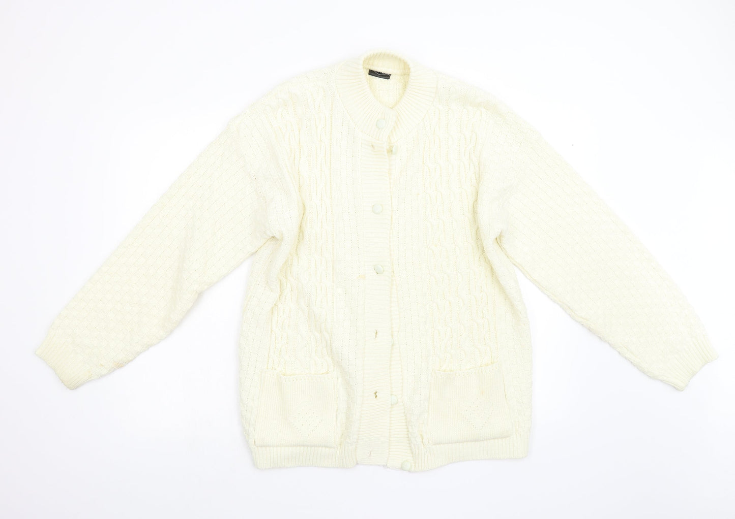 Sapphire Womens Beige  Knit Cardigan Jumper Size L