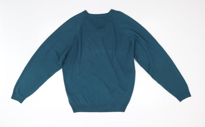 Essentials Mens Green  Knit Pullover Jumper Size S